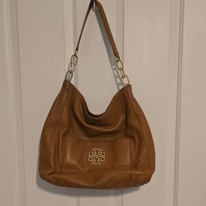 Tory Burch Brown Leather Hobo Bag